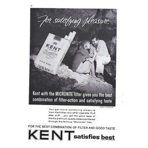 Kent Cigarette AD 1960s Vintage Print Ad 9 inch Tall